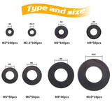 500Pcs Nylon Flat Washer Assortment Set Washers Metric Sealing Spacer Gasket