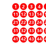 Number Inventory Stickers Round for Clothes Shoes Sports Events Scrapbooking