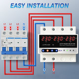 Multifunctional Microcontroller Based 3P Voltage Protector Digital Display Voltage Meter Adjustable Voltage Protective Device
