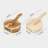 Dumpling Skin Maker Wooden Dumpling Wrapper Presser Pastry Tool Dough Presser with Heavy Duty Thickened and Non Slip Base Design