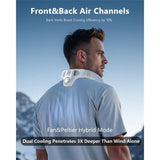 2 In 1 Cooling Plate Neck Fan, Powered By 5200Mah Battery, Neck Air Conditioner Fans For Outdoor, Indoor, And Travel Use