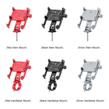 Aluminum Alloy Bicycle Cell Phone Holder Shockproof Cycling Phone Bracket with 6mm Screw Cushioning Pad for Stem/Handlebar Mount