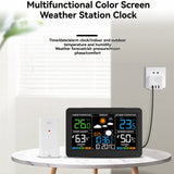 Large Screen Weather Clock Weather Station Wireless RF Temperature Humidity Monitor with Weather Forecast Remote Sensor