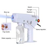 4M 280ML Blue Nano Mixed Vapor Hair Spray Nano Hair Steamer Nano Steam Gun Hairs Coloring Hairs Care Facial Skin Spa Humidifier