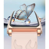 G500 Smartwatch for Women 1.47-inch Color Screen Ultra-slim 9mm Profile Eco-friendly Materials Skin-friendly Soft Foldable Strap