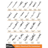 660Pcs 1/1.5/1.8/2.2/2.8/3.5/4.8/6.3mm Pin Connectors for Car Automotive Wire Terminal Removal Tool Crimp Non-Insulated Plug
