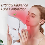 Womens LED Face Mask Physiotherapy Skin Care LED Masks Neck Skin Beauty Equipment Home Use Aesthetic Facial Light Therapy Device