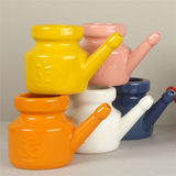 350Ml Ceramic Neti Pot Nose Cleaning Pot Durable Leakproof Spout Pot for Nasal Rinsing Nose Washing Men Women, White