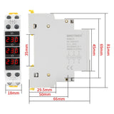 1 PC Electrical Three Phase Voltage Meters Measuring AC 80-500V Mini Modular Voltmeter Gauge Digital Indicator