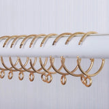 20 Pcs Openable Gold Curtain Rings Open and Close Metal Rustproof Drapery Loops with Eyelet for Hook Pins (1.5 Inch)
