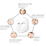Golden/White LED Light Therapy Facial Mask 7 Colors Photon Skin Rejuvenation Wrinkle Removal Anti Acne Home Use Beauty Deviceae