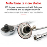 1/2inch 12.5mm Drive Torque Angle Gauge 360° Adjustable Torsiometer Meter Professional Measure Tool Wrench Accessories