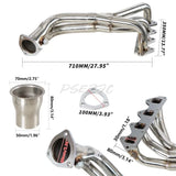 Car Modification Compatible with Suzuki Baja Kit Stainless Steel Performance Header Black/Silver Exhaust Exhaust