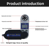 AZ8909 Folding Anemometer, Handheld Multifunctional Anemometer Replaceable Wind Turbine