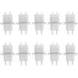 10 PCS White 4 Pins Microwave Oven Magnetron Socket Pin Filament Socket Electronic Magnetron Pin Has Penetrating Capacitor