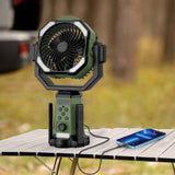 Smart Camping Fan - 24000mAh Rechargeable Standing Fan (App Control, 360° Retractable, 3 Speed Settings, Ultra Quiet)