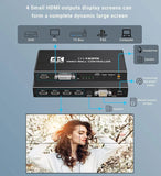 Video Wall Controller 2x2 HD-MI DVI Video Wall Processor 1X2 1X4 1X3 2X1 3x1 4X1 Multi Video Screen Processor Splicer
