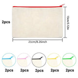 12pcs Canvas Zipper Pouch Blank DIY Craft Pencil Case Multipurpose Makeup Bags for Pen, Cosmetic, Invoice Bill, Travel Toiletry