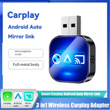 New!Smart AI Box 3 In 1 Wireless Carplay Mirror Link Carplay Android Auto USB Dongle Adapter Wired Carplay To Wireless A