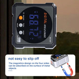 4*90° Digital Protractor Inclinometer IP54 Grade Absolute Relative Measurement Data Hold Function Two-way Inclination Box