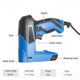 2 in 1 Electric Stapler Brad Nailer with 2000 Fasteners & Nails Cable Stapling Tool for Wood Upholstery Carpentry DIY Crafts