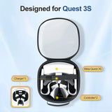 NEW Shockproof VR Headset Storage Bag Portable EVA Carrying Case Translucent Large Capacity Hard Shell for Meta Quest 3S