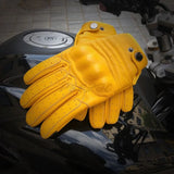 Motorcycle Protection Retro Cowhide Equipment Men's Leather Gloves Autumn and Winter Women's Cycling Touch Screen Gloves