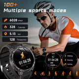 HT33 Smartwatch With Flashlight BT Call Real-time Heart Rate Monitor GPS Track Compass Deep Waterproof Outdoor Sports Smartwatch