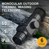 Infrared Thermal Scope Monocular 384X288 50 Hz 35 mm Lens Scope with Rail Mount 6 Imaging Modes Thermal Camera for Night Hunting