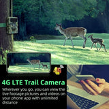 Redleaf 4G 32MP Cellular Cloud Trail Hunting Camera, Photo Traps with 850nm IR LEDs, App Viewing for Garden Security
