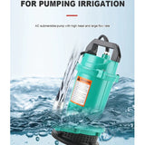 High-Power Submersible Water Pump Electric Drainage & Dirty Water Pump for Flood, Basement, Pond, Well & Irrigation