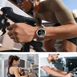 T95 High-end Business Smartwatch With Headphones Metal Case HD Full Circle Touch HIFI 9D Sound Quality Message Alerts BT Calls