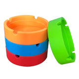 20pcs Round Design Silicone Cigarette Ashtray Heat Resistant