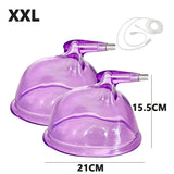 2pcs Butt Chest Enlargement Vacuum Suction Cup Colombian People EnlargeGluteal Cupping Machine Accessories With Y-Shaped Hose