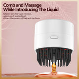 LED Infrared Red Light Therapy Comb Scalp Massager Liquid-Guiding Hair Growth Anti Hair Loss Laser Care Brush Head Relaxing