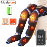 Leg Massager Air Compression with Heat Pain Relief Wrap for Circulation Boost & Muscle Recovery 3 Intensity Levels, LED Display)