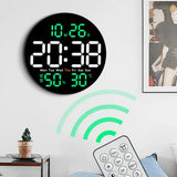 10Inch LED Digital Wall Clock with Remote Control Temperature Humidity Date Week Display Countdown Timing Electronic Alarm Clock