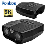 Ponbos Z8 5K 60MP UHD Night Vision Goggles Portable Infrared Night Vision Telescope Camera for Hunting Camping with Flashlight