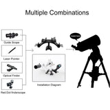 Tri-Finderscope Mount Bracket Guide Scope Base Compatible for Astronomical Telescope