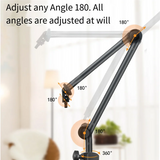 Adjustable Heavy Suspension Scissor Boom Arm Holder Microphone Bracket USB Condenser Mic Holder 1Set