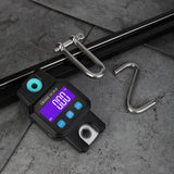 300KG/660LB Black Digital Electronic Hanging Crane Scale Stainless Steel+ABS 29*7.5*4cm with Backlight Display Unit Switch Data