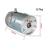 2200W DC Electric Motor 12V/24V/48V/60V for Hydraulic Power Unit with 9-Tooth Spline Shaft