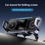 Car Wireless Charger Dual Coil Fold Screen Phone Fast Charging for Samsung Galaxy Z Fold 5 6 Flip 3 4 Air Vent Car Phone Holder