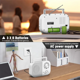 Portable AM FM Radio With Long Range Reception, Transistor Radio With Big Speaker,Battery Operated Or AC Power