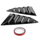 Glossy Black Side Window Louvers Air Vent Cover for Chevy Camaro 2016-2020 Coupe 2-Door ABS Plastic Rear Quarter Window Shade