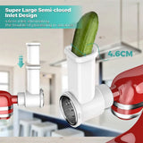 Slicer Shredder Attachments, Fresh Prep Vegetable Slicer For Kitchenaid Stand Mixer, Salad Maker With Cleaning Brush
