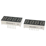 LED Digital Tube 0.36 inch With Clock Point 4 Digits 3642AS Common Cathode 3462BS Common Anode Bright Red 7-Segment LED Display