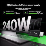 USB4 V2 1M Thunder 5 Cable Soft TPE 120Gbps TypeC Coaxial Cable USBC To C 240W 16K Transmission Data Cable