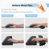 New Angel Wing Mouse Wrist Rest Set Non-Skid Ergonomic Wrist Support Silicone Memory Foam Mouse Pad for Office and Gaming