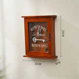 Wooden Key Storage Cabinet Key Holder Box With Hanging Hooks Key Box Home Decor Key Holder Wall  Mounted Box New